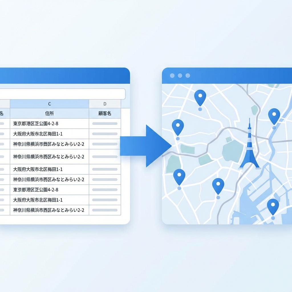 顧客リストの地図化イメージ
